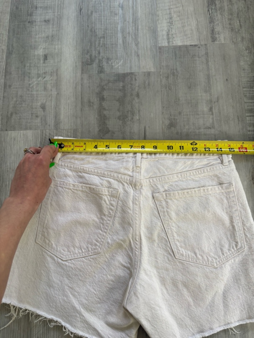 Frame Denim White Distressed Jean Shorts - Picture 6 of 6